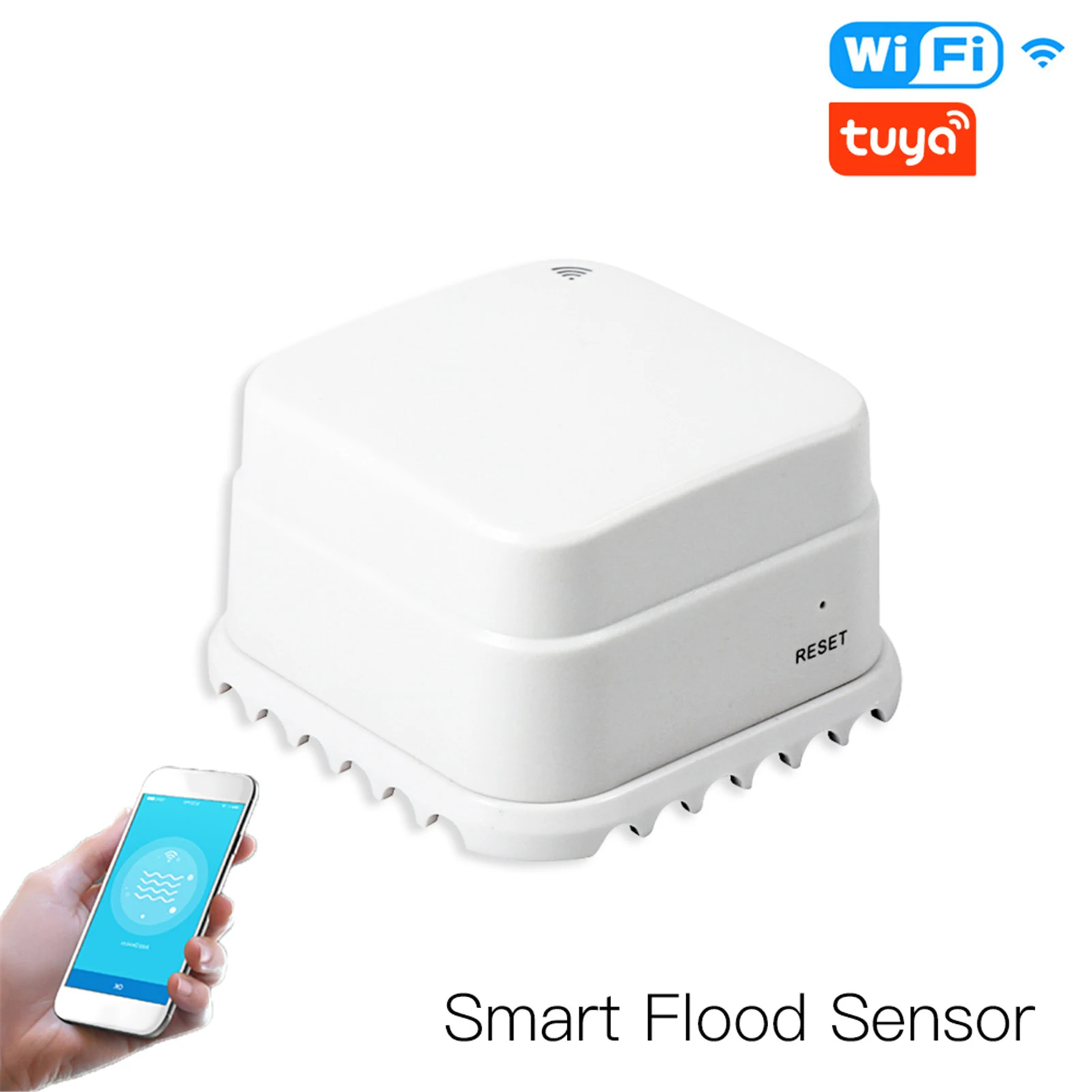 WiFi сензор за вода | Аларма за детектор на вода | Интелигентен сензор за изтичане на вода Сензор за аларма за откриване на наводнения, Sma Изображение 2